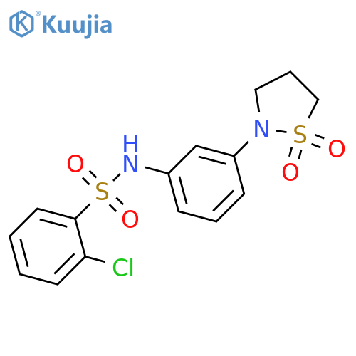 2-chloro-N-3-(1,1-dioxo-1lambda6,2-thiazolidin-2-yl)phenylbenzene-1-sulfonamide structure