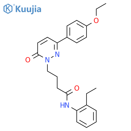 4-3-(4-ethoxyphenyl)-6-oxo-1,6-dihydropyridazin-1-yl-N-(2-ethylphenyl)butanamide structure