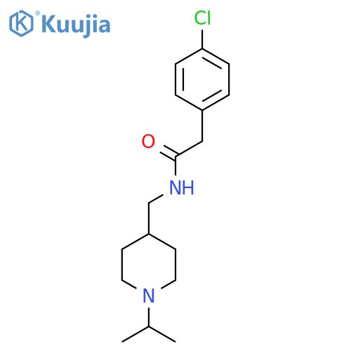 2-(4-chlorophenyl)-N-{1-(propan-2-yl)piperidin-4-ylmethyl}acetamide structure