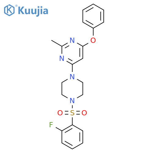 4-4-(2-fluorobenzenesulfonyl)piperazin-1-yl-2-methyl-6-phenoxypyrimidine structure