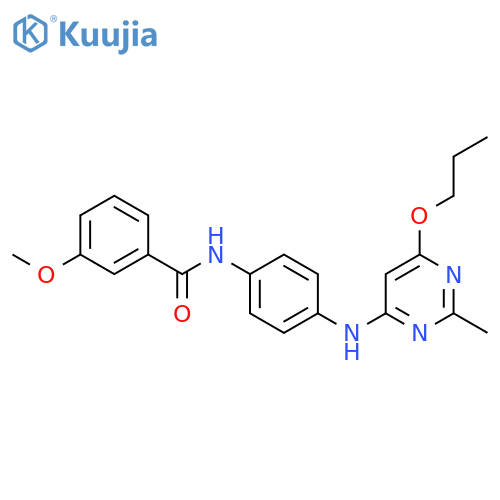 3-methoxy-N-{4-(2-methyl-6-propoxypyrimidin-4-yl)aminophenyl}benzamide structure