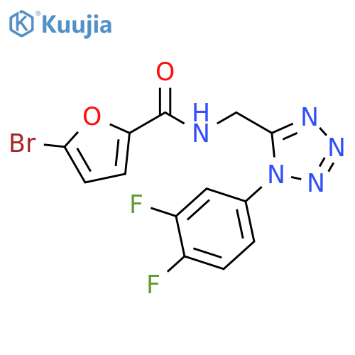 5-bromo-N-{1-(3,4-difluorophenyl)-1H-1,2,3,4-tetrazol-5-ylmethyl}furan-2-carboxamide structure