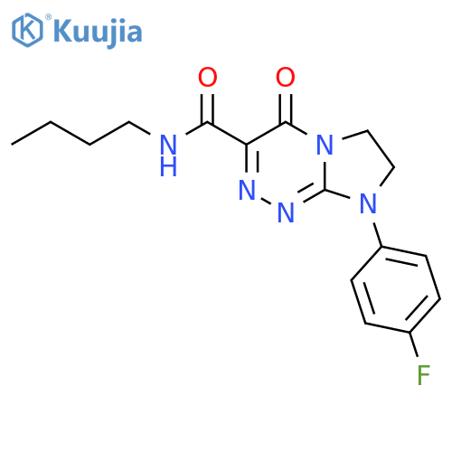 N-butyl-8-(4-fluorophenyl)-4-oxo-4H,6H,7H,8H-imidazo2,1-c1,2,4triazine-3-carboxamide structure