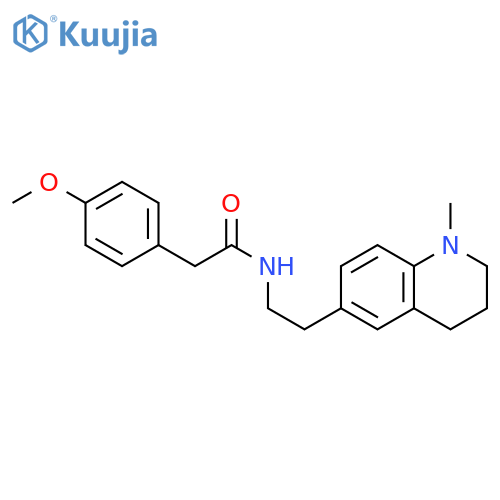 2-(4-methoxyphenyl)-N-2-(1-methyl-1,2,3,4-tetrahydroquinolin-6-yl)ethylacetamide structure