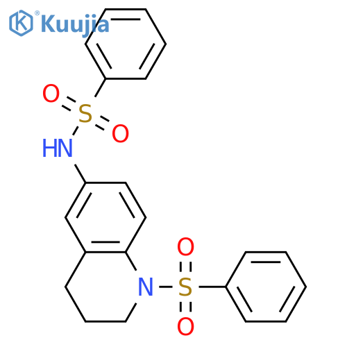 N-1-(benzenesulfonyl)-1,2,3,4-tetrahydroquinolin-6-ylbenzenesulfonamide structure