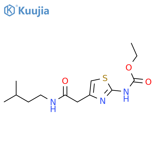 ethyl N-(4-{(3-methylbutyl)carbamoylmethyl}-1,3-thiazol-2-yl)carbamate structure