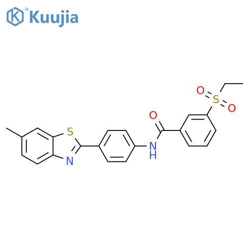 3-(ethanesulfonyl)-N-4-(6-methyl-1,3-benzothiazol-2-yl)phenylbenzamide structure