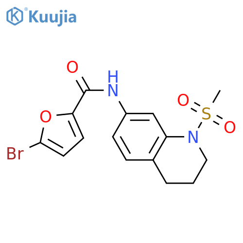 5-bromo-N-(1-methanesulfonyl-1,2,3,4-tetrahydroquinolin-7-yl)furan-2-carboxamide structure