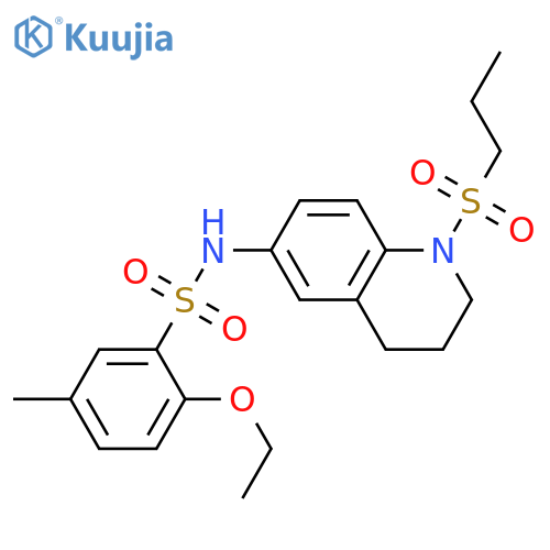 2-ethoxy-5-methyl-N-1-(propane-1-sulfonyl)-1,2,3,4-tetrahydroquinolin-6-ylbenzene-1-sulfonamide structure