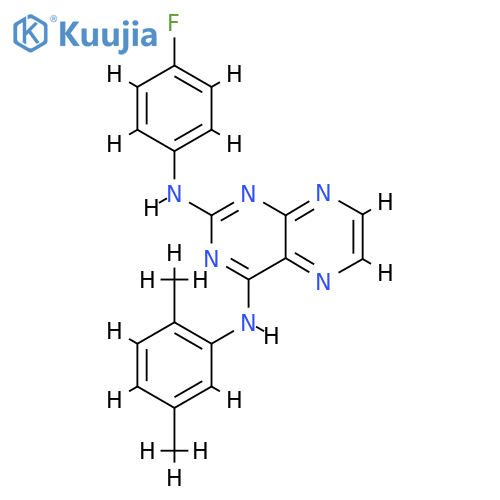 N4-(2,5-dimethylphenyl)-N2-(4-fluorophenyl)pteridine-2,4-diamine structure