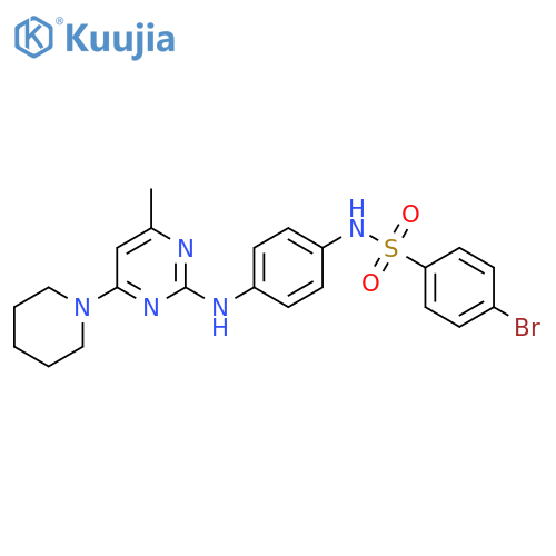 4-bromo-N-(4-{4-methyl-6-(piperidin-1-yl)pyrimidin-2-ylamino}phenyl)benzene-1-sulfonamide structure