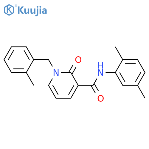 N-(2,5-dimethylphenyl)-1-(2-methylphenyl)methyl-2-oxo-1,2-dihydropyridine-3-carboxamide structure