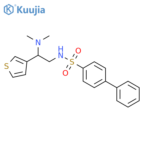 N-2-(dimethylamino)-2-(thiophen-3-yl)ethyl-1,1'-biphenyl-4-sulfonamide structure