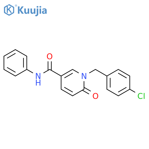 3-Pyridinecarboxamide, 1-[(4-chlorophenyl)methyl]-1,6-dihydro-6-oxo-N-phenyl- structure