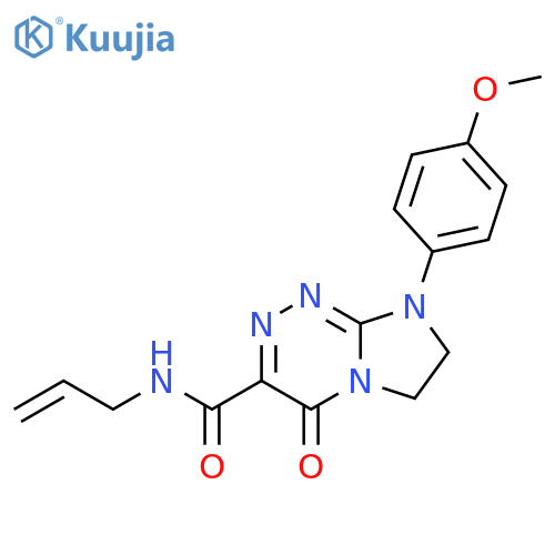 8-(4-methoxyphenyl)-4-oxo-N-(prop-2-en-1-yl)-4H,6H,7H,8H-imidazo2,1-c1,2,4triazine-3-carboxamide structure