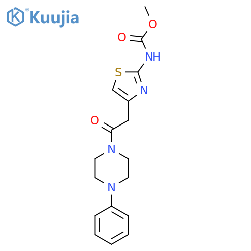 methyl N-{4-2-oxo-2-(4-phenylpiperazin-1-yl)ethyl-1,3-thiazol-2-yl}carbamate structure