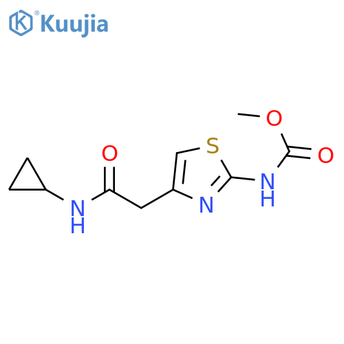 methyl N-{4-(cyclopropylcarbamoyl)methyl-1,3-thiazol-2-yl}carbamate structure
