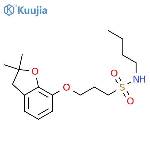 N-butyl-3-(2,2-dimethyl-2,3-dihydro-1-benzofuran-7-yl)oxypropane-1-sulfonamide structure