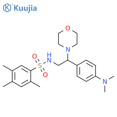 N-{2-4-(dimethylamino)phenyl-2-(morpholin-4-yl)ethyl}-2,4,5-trimethylbenzene-1-sulfonamide structure