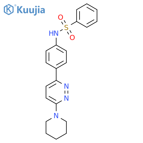 N-{4-6-(piperidin-1-yl)pyridazin-3-ylphenyl}benzenesulfonamide structure