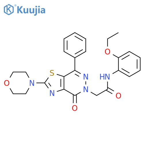 N-(2-ethoxyphenyl)-2-2-(morpholin-4-yl)-4-oxo-7-phenyl-4H,5H-1,3thiazolo4,5-dpyridazin-5-ylacetamide structure