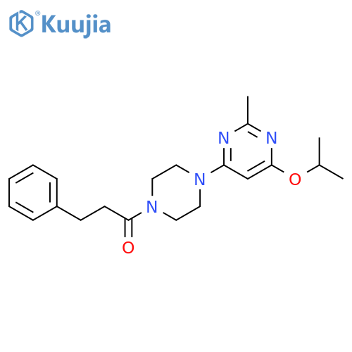 1-{4-2-methyl-6-(propan-2-yloxy)pyrimidin-4-ylpiperazin-1-yl}-3-phenylpropan-1-one structure