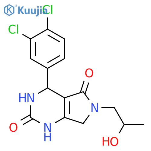 4-(3,4-dichlorophenyl)-6-(2-hydroxypropyl)-1H,2H,3H,4H,5H,6H,7H-pyrrolo3,4-dpyrimidine-2,5-dione structure