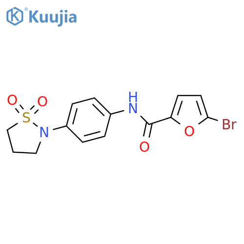 5-bromo-N-4-(1,1-dioxo-1lambda6,2-thiazolidin-2-yl)phenylfuran-2-carboxamide structure
