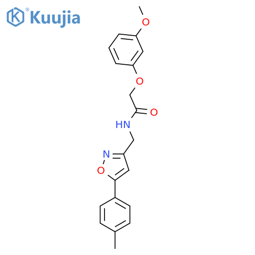 2-(3-methoxyphenoxy)-N-{5-(4-methylphenyl)-1,2-oxazol-3-ylmethyl}acetamide structure