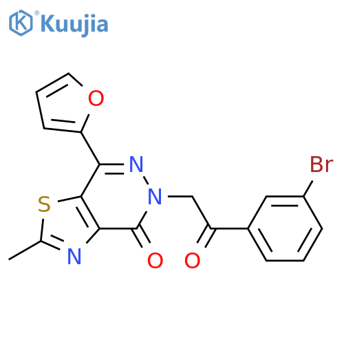 5-2-(3-bromophenyl)-2-oxoethyl-7-(furan-2-yl)-2-methyl-4H,5H-1,3thiazolo4,5-dpyridazin-4-one structure