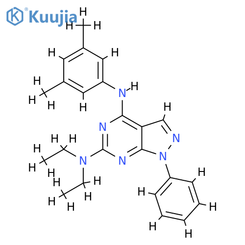 N4-(3,5-dimethylphenyl)-N6,N6-diethyl-1-phenyl-1H-pyrazolo3,4-dpyrimidine-4,6-diamine structure