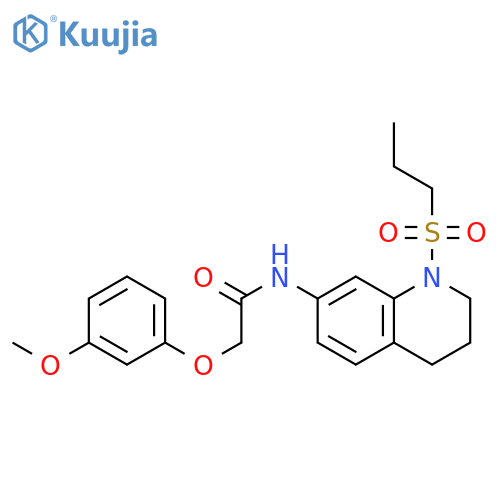 2-(3-methoxyphenoxy)-N-1-(propane-1-sulfonyl)-1,2,3,4-tetrahydroquinolin-7-ylacetamide structure