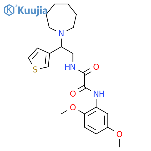 N'-2-(azepan-1-yl)-2-(thiophen-3-yl)ethyl-N-(2,5-dimethoxyphenyl)ethanediamide structure
