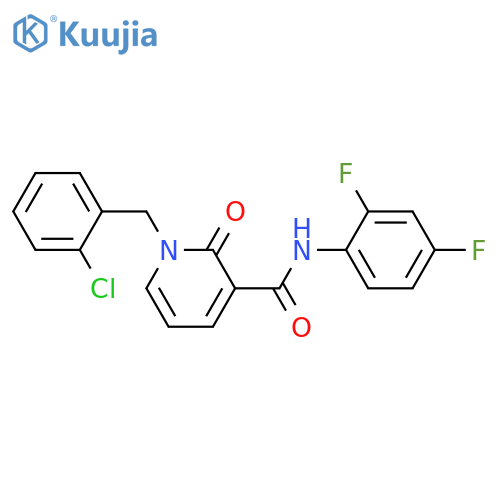 1-(2-chlorophenyl)methyl-N-(2,4-difluorophenyl)-2-oxo-1,2-dihydropyridine-3-carboxamide structure