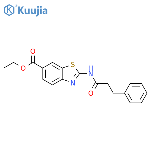 ethyl 2-(3-phenylpropanamido)-1,3-benzothiazole-6-carboxylate structure