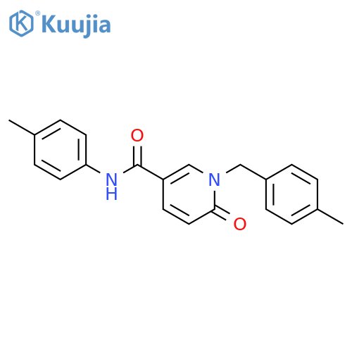 N-(4-methylphenyl)-1-(4-methylphenyl)methyl-6-oxo-1,6-dihydropyridine-3-carboxamide structure