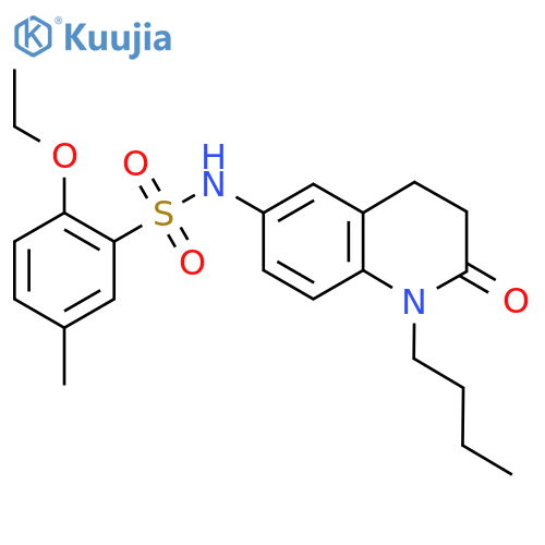 N-(1-butyl-2-oxo-1,2,3,4-tetrahydroquinolin-6-yl)-2-ethoxy-5-methylbenzene-1-sulfonamide structure