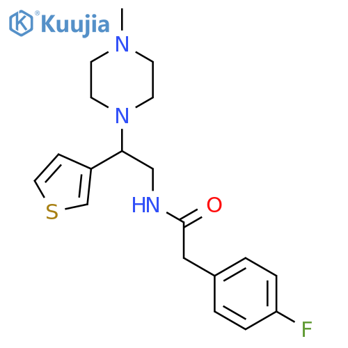 2-(4-fluorophenyl)-N-2-(4-methylpiperazin-1-yl)-2-(thiophen-3-yl)ethylacetamide structure