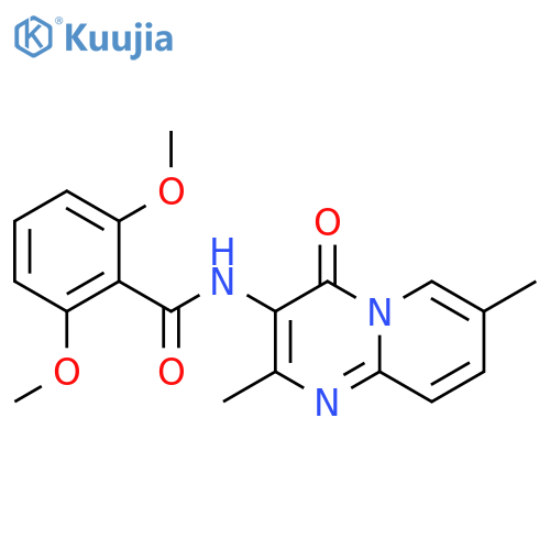 N-{2,7-dimethyl-4-oxo-4H-pyrido1,2-apyrimidin-3-yl}-2,6-dimethoxybenzamide structure