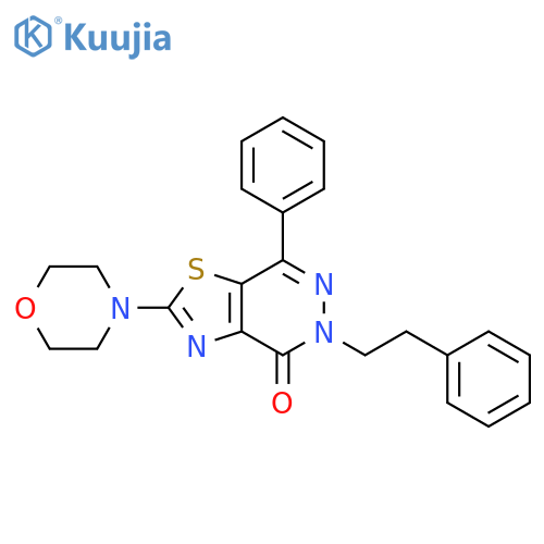 2-(morpholin-4-yl)-7-phenyl-5-(2-phenylethyl)-4H,5H-1,3thiazolo4,5-dpyridazin-4-one structure