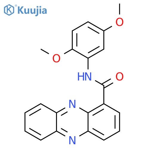 N-(2,5-dimethoxyphenyl)phenazine-1-carboxamide structure