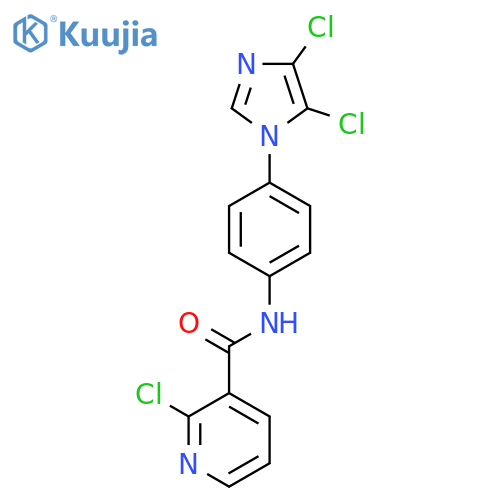 2-Chloro-N-[4-(4,5-dichloro-1H-imidazol-1-yl)phenyl]pyridine-3-carboxamide structure