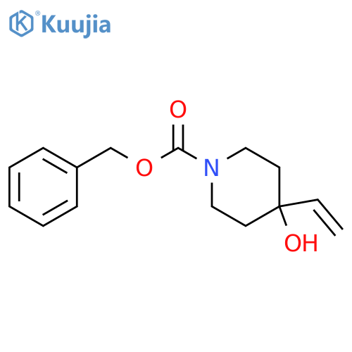 4-hydroxy-4-vinyl-piperidine-1-carboxylic acid benzyl ester structure