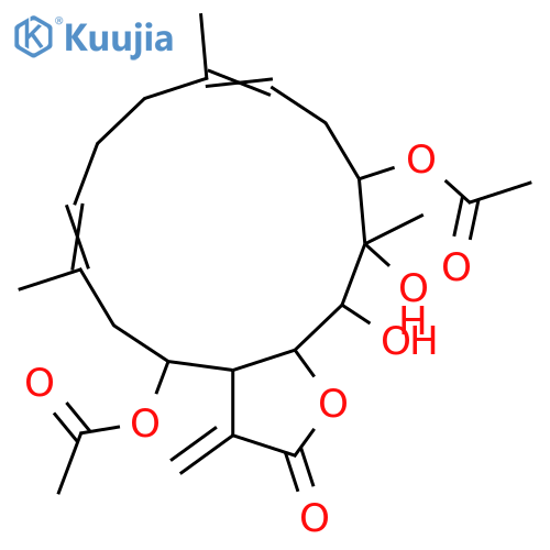 3,4,5,14-Tetrahydroxy-7,11,15(17)-cembratrien-16,2-olide; (1R,2S,3S,4S,5R,7E,11E,14R)-form, 5,14-Di-Ac structure