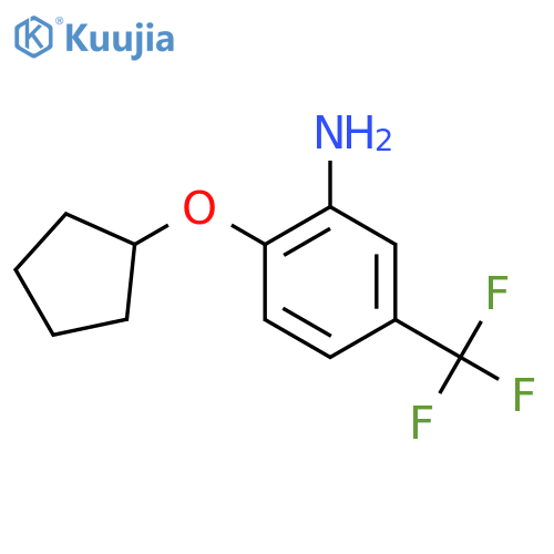 2-(Cyclopentyloxy)-5-(trifluoromethyl)aniline structure