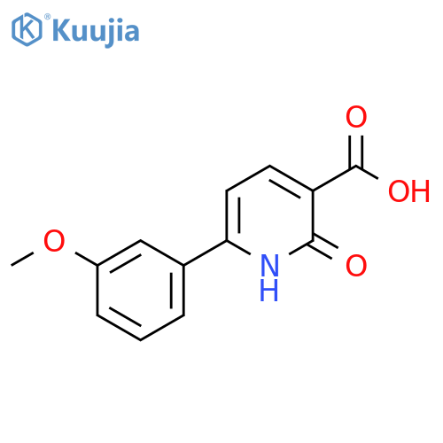 6-(3-methoxyphenyl)-2-oxo-1,2-dihydropyridine-3-carboxylic acid structure