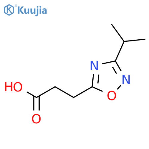 3-[3-(propan-2-yl)-1,2,4-oxadiazol-5-yl]propanoic acid structure
