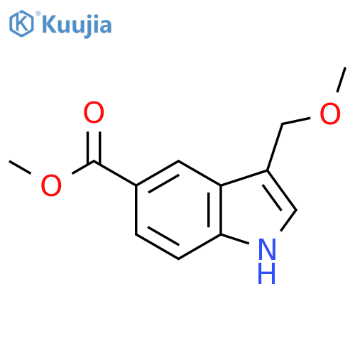 methyl 3-(methoxymethyl)-1H-indole-5-carboxylate structure