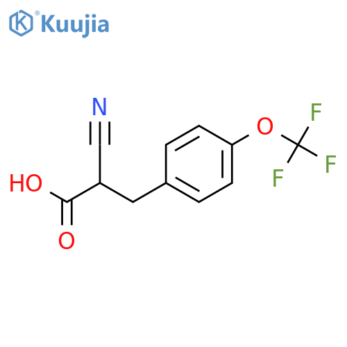 2-Cyano-3-[4-(trifluoromethoxy)phenyl]propionicAcid structure