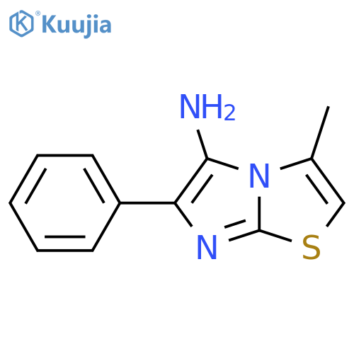3-methyl-6-phenylimidazo2,1-b1,3thiazol-5-amine structure